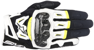 Alpinestars SMX-2 Air V2 Gloves Black/White Large - For universal fit gloves