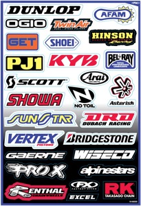 Factory Effex Sponsor Sticker Kit A, Multicolor Decals & Graphics
