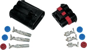 NAMZ AMP Power Plug Kit Male/Female Quick Disconnect Set - Water-tight plug set for amp installs in saddlebags