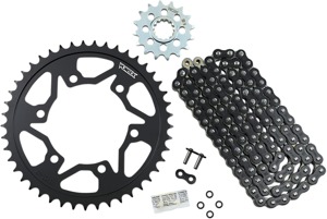 Vortex Chain and Sprocket Kit Black For Yamaha MT-09 FZ-09 XSR900 - Chain and sprocket kit for Yamaha MT-09, FZ-09, XSR900