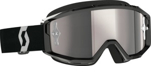 SCOTT Primal Goggles Black/White Silver Chrome - Off-road goggles with anti-fog lens