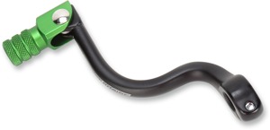 Anodized Forged Folding Shift Lever Black/Green - For KX125 KX250 KX500