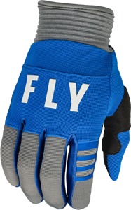 Fly Racing F-16 Gloves Blue/Grey XS - Lightweight race gloves in Blue/Grey, XS size