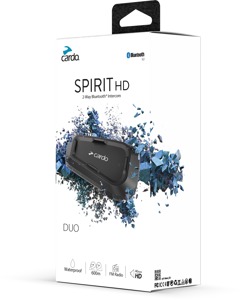 Cardo Spirit HD Bluetooth Headset Duo Universal - Bluetooth communicator duo headset, universal fit