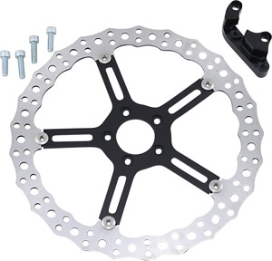 Arlen Ness Jagged Rotors 15" Stainless Left-Hand Fits 18 FLXR/FXBB