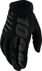100 Percent Brisker Youth Gloves Black Medium - Warm, insulated youth gloves for off-road riding