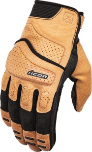 ICON Superduty3 Gloves Tan Black Men's Size S - Men's motocross-street gloves in Tan/Black, Size S