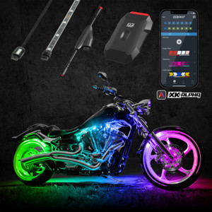 XKGLOW XKchrome LED Whip Light Kit 48in App Control 2nd Gen ATV UTV - 48in LED whip light kit with app control for ATV/UTV
