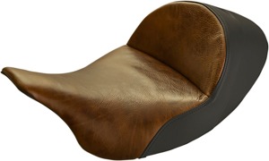 Saddlemen Lariat Low Solo Seat Brown For Harley Touring Models - Low solo seat in brown leather For Harley Touring