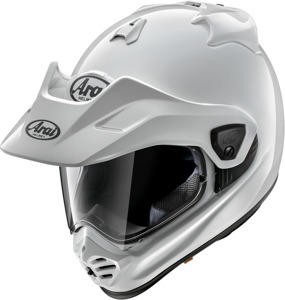 Arai XD-5 Solid Helmet Gloss White Large - Dual sport helmet with peak and visor
