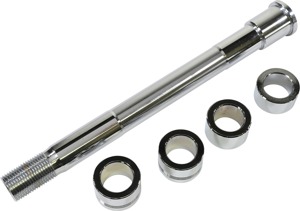 Drag Specialties Front Axle Kit Chrome For Harley Softail Models - Front axle kit for select Harley-Davidson Softail