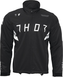 Thor Warmup Jacket Black White Men's Large - Men's large dual sport warmup jacket by Thor