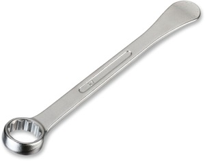 Moose Offroad Multi-Use Tire Lever with 27mm Axle Wrench Chrome - Tire lever and 27mm axle wrench combo tool