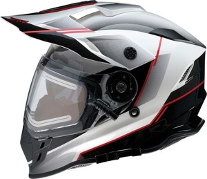 Range Bladestorm Dual-Sport Snow Helmet Large - White/Black/Red