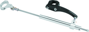 Twin Power Steering Damper Kit Satin For 09-13 FLH FLT Models - Original steering damper kit for 09-13 FLH FLT