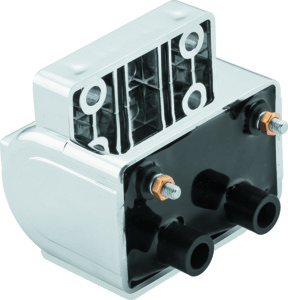 TwinPower Ignition Coil Chrome 4 Ohm For 80-84 Big Twin and XL - Original ignition coil, chrome, 4 Ohm For 80-84 Big Twin XL