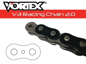 Vortex Racing V3 2.0 520RX3-180 X-Ring Chain Black 180 Links - X-Ring chain, 180 links, black