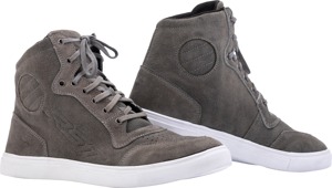 RST Ladies HiTop Moto Sneaker CE Grey Suede Size 5 - Protective grey moto sneaker for women, size 5