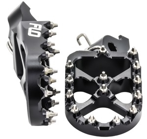 FLO Motorsports Pro Series Foot Pegs Black For Honda/Kawasaki 50/70/110