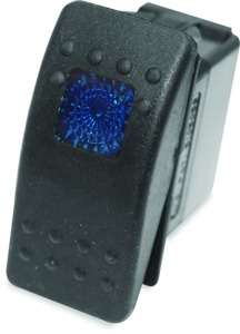 DragonFire Racing Lighted On/Off Rocker Switch Blue LED - Lighted On/Off rocker switch with blue LED