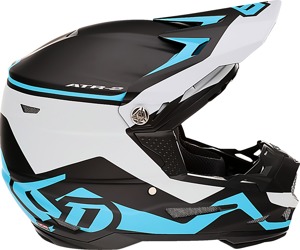6D ATR-2 Drive Helmet Blue/White/Cyan/Black Small Adult Unisex