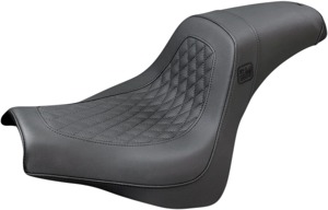 Speed Merchant Vinyl 2-Up Seat - Black - For 18-20 Harley FXFB/S