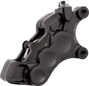 Arlen Ness Six-Piston Differential Bore Front Caliper Black for Harley ABS - Front right 6-piston caliper for Harley ABS models