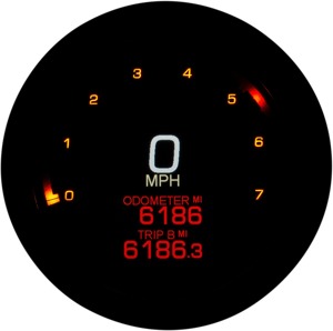 MLX Series Fatbob Speedometer/Tachometer Black - Dakota Digital