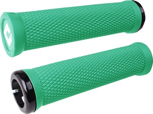 ODI Elite Motion v2.1 Lock-On Grips Cyan - Slim lock-on grips with soft compound, Cyan color