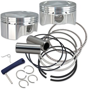 S&S Cycle 98in Big Bore Forged Piston Kit 3.937in For 99-06 Harley Twin Cam - Forged piston kit For 99-06 Harley Twin Cam 98in