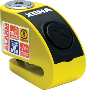 Xena XZZ6L-Y Alarm Disc Lock with Alarm - Yellow