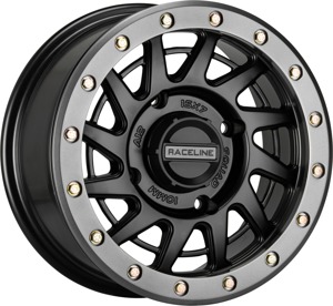 Raceline Squad Beadlock Wheel 15x7 4x137 +38mm Satin Black/Gunmetal - 15x7 beadlock wheel 4x137 +38mm For UTV models
