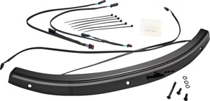 CIRO Solaire LED Windshield Trim Black For Harley-Davidson Touring - Windshield LED trim for Harley Touring models