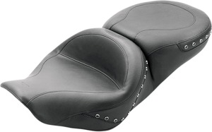 Mustang Wide Touring Seat Black Pearl Studded Fits FLHR/FLHX 1997-2007