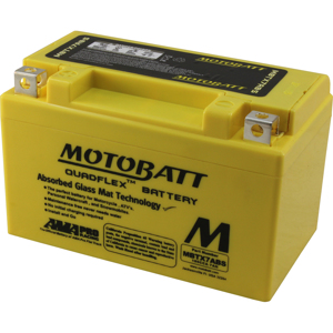 MotoBatt MBTX7ABS Quadflex AGM Battery Sealed Factory Activated - Sealed AGM battery, Quadflex terminals, universal fit