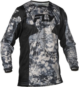 Fly Racing Patrol Kryptek Jersey Grey/Black XL - Durable mesh offroad jersey in Grey/Black, XL size
