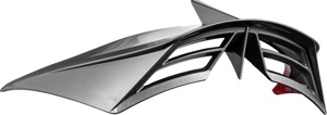 ICON Domain Helmet OTT Rear Spoiler Silver One Size - Rear spoiler for Icon Domain helmets