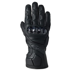 RST Fulcrum CE Waterproof Gloves Black/Black Medium - Waterproof leather sport gloves, size medium