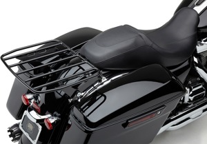 Cobra BA Flat Rack Gloss Black Fits Harley-Davidson