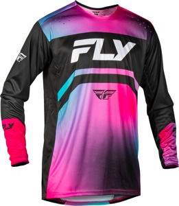 Fly Racing Rayce Bicycle Jersey Fuschia/Black/Teal Large - Performance long sleeve jersey in Large, Fuschia/Black/Teal