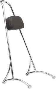 Burly Brand Tall Sissy Bar 20" Chrome