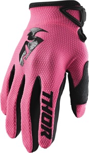 Thor Women's Sector Gloves Black/Pink Medium - Lightweight MX gloves for women