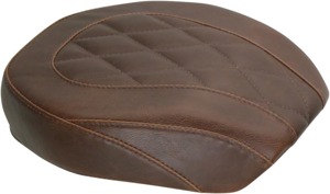 Mustang Diamond Stitch Rear Passenger Seat Brown Fits Harley Dyna