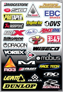 Factory Effex Sponsor Sticker Kit D 10-68006