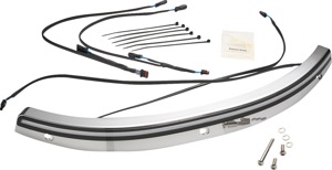 Ciro Solaire LED Windshield Trim Chrome For Harley-Davidson Touring - LED windshield trim for Harley-Davidson Touring