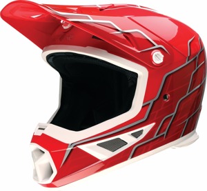 Z1R Rise 2.0 Hyacinth Helmet XL Red/White - Off-road helmet in XL size, Red/White