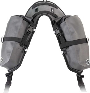 Giant Loop MoJavi Saddlebag 12L Gray - 12L rackless waterproof saddlebag for motorcycles