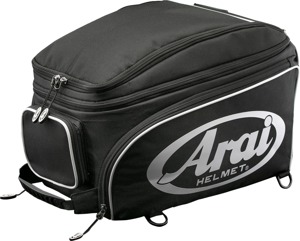 Arai Helmet Bag Black White with Shoulder Straps - Padded helmet bag fits most Arai helmet sizes