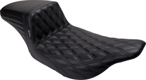 Le Pera Kickflip Seat Double Diamond Black For Harley FLHT/FLTR - Double Diamond seat for Harley FLHT, FLTR, FLHTC For 2007+