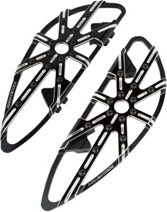 Arlen Ness 10-Gauge Black Driver Floorboards